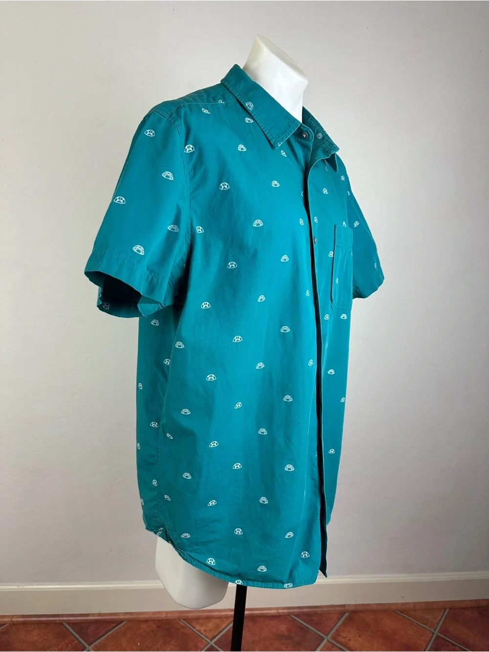 The North Face Baytrail Short-Sleeve Shirt in Micro Print Teal
